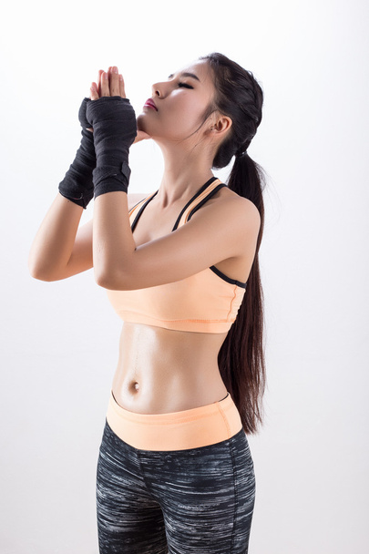 Beautiful Boxing Woman - Foto, Imagen