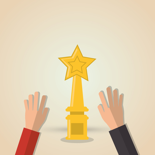 Vítěz a trofej design - Vektor, obrázek