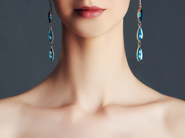 beauty girl in jewelry - Foto, Imagem