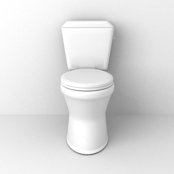 white ceramic toilet on white background - Фото, изображение