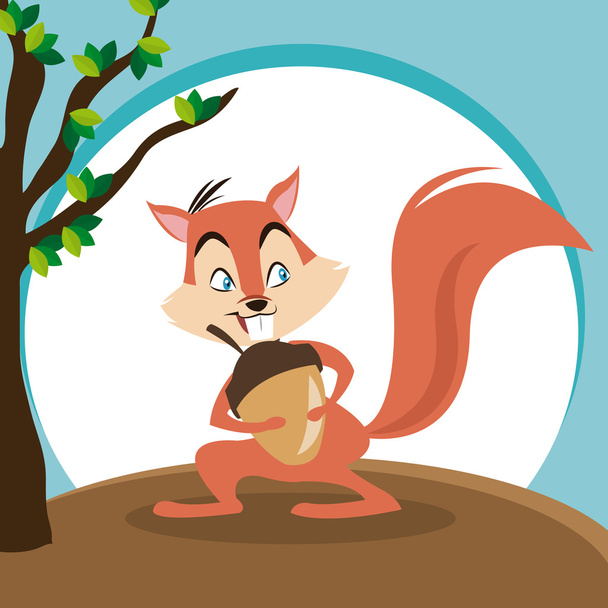 squirrel icon design - Вектор, зображення