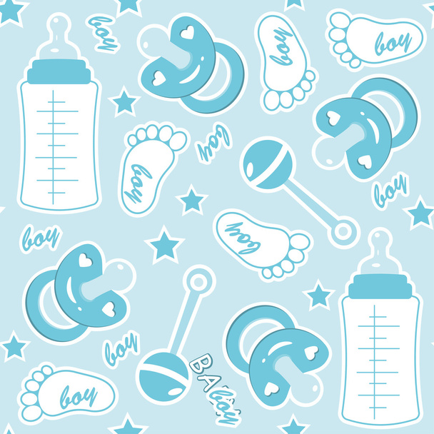 Seamless baby background - Vector, Image