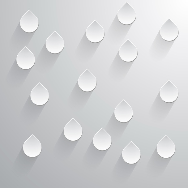 Abstract 3D Drops on a gray background - Vettoriali, immagini