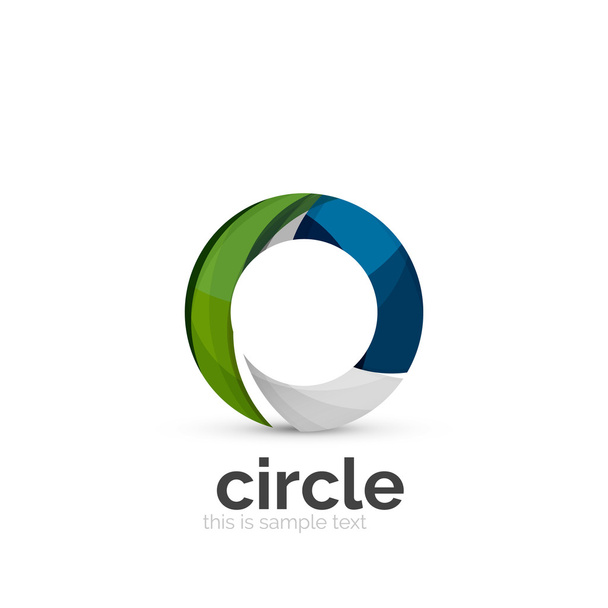abstrakte wirbelnde runde Logo-Vorlage - Vektor, Bild