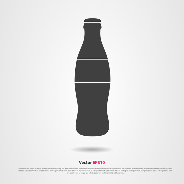 Drink bottle black silhouette vector icon - Vector, Image