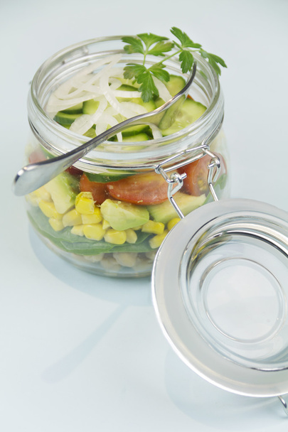 Jar Of Salad - Foto, afbeelding