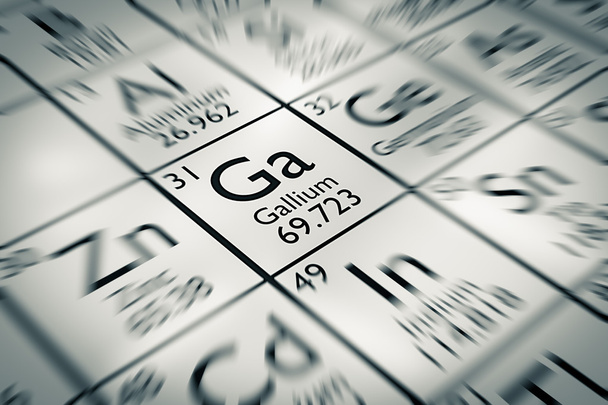 ガリウムの化学要素に焦点を当てる - 写真・画像