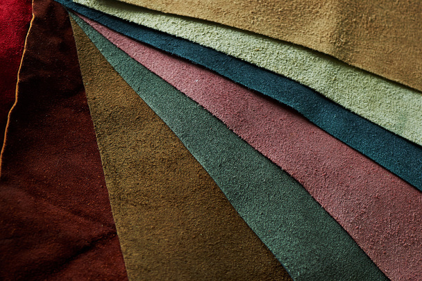 Leather samples close up - Photo, Image