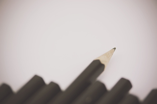 Κοντινό πλάνο μολύβια σε γραμμή - Φωτογραφία, εικόνα