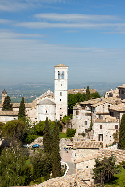 panoramisch uitzicht van de kerk in assisi - Foto, afbeelding