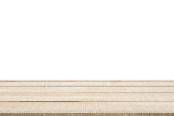 Wood table top on white background - Φωτογραφία, εικόνα
