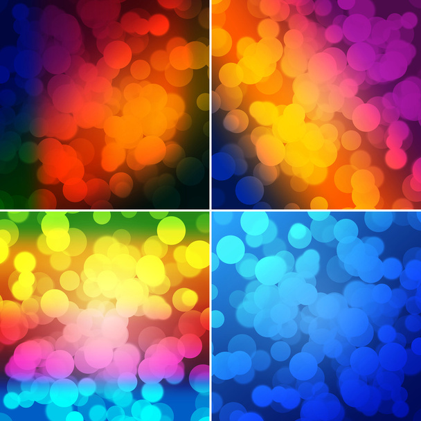 set of colorful circles with bokeh background  - Foto, Imagen