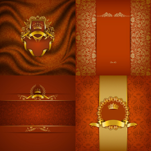 Elegant golden frame banner - Vector, Imagen