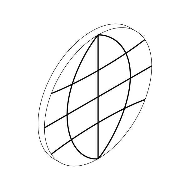 Globus-Symbol, isometrischer 3D-Stil - Vektor, Bild