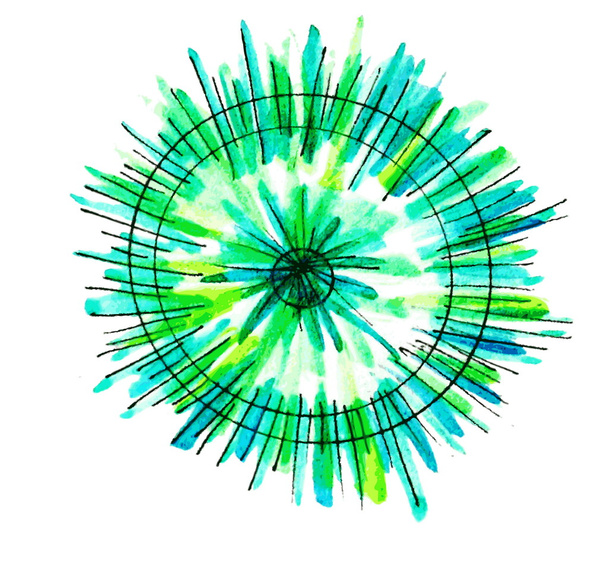 Watercolor treetop symbol - Vector, afbeelding