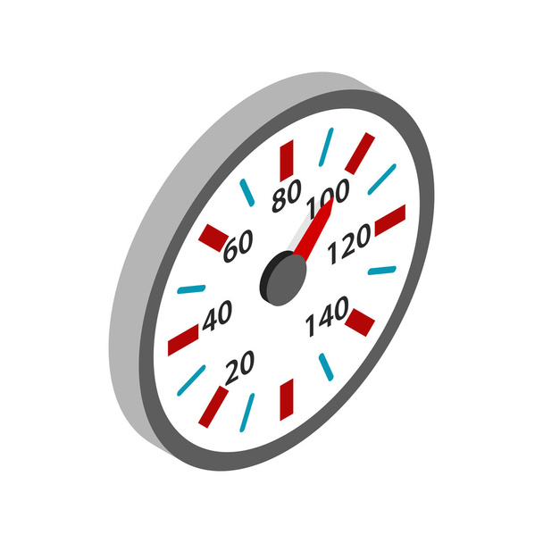 Speedometer icon, isometric 3d style - Vektor, obrázek