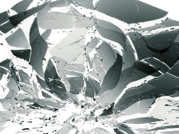 Shattered glass pieces - Valokuva, kuva