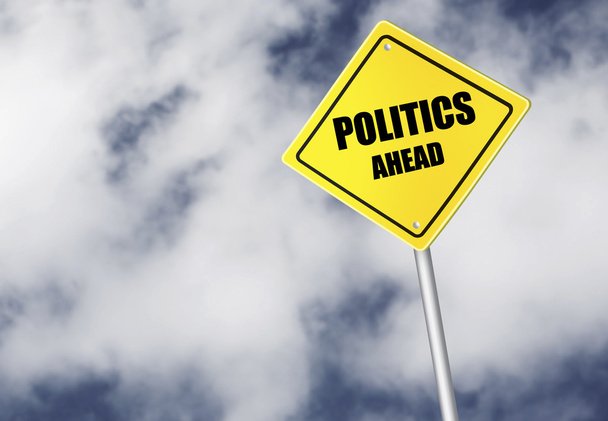 Politics ahead sign - Photo, Image