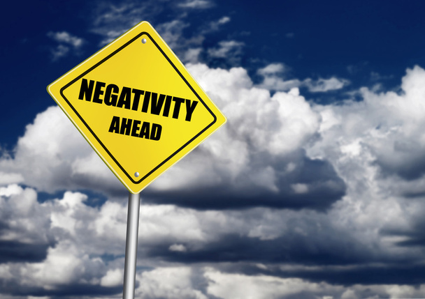 Negativity ahead sign - Photo, Image