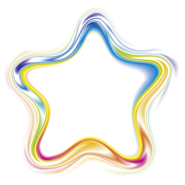 Векторная декоративная рамка радужных звёзд
 - Вектор,изображение