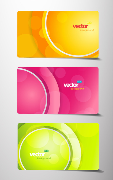 3 separate gift cards with circles. - Вектор,изображение