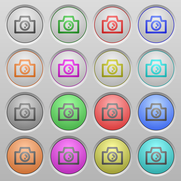 Camera plastic sunk buttons - Vector, Image