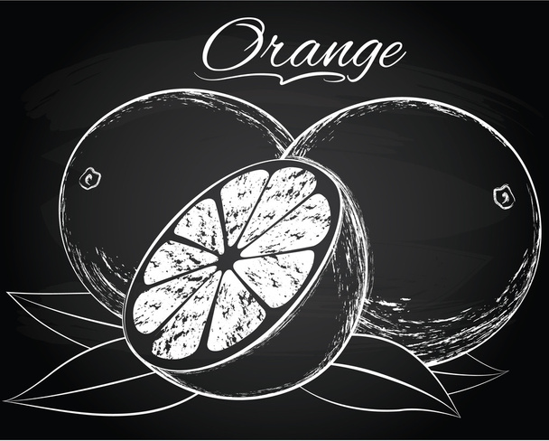 Vektor érett narancs - Vektor, kép
