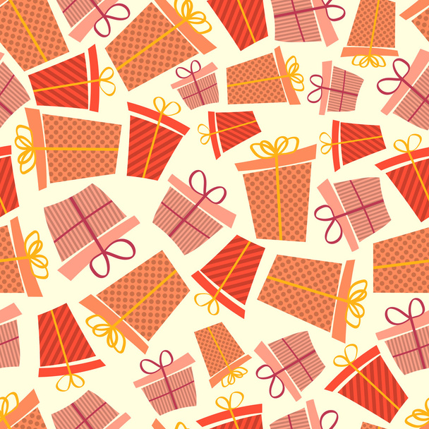 Caja de regalo patrón sin costura
 - Vector, Imagen