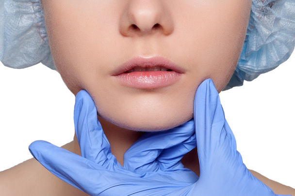 Beauty Woman face surgery close up portrait - Фото, изображение