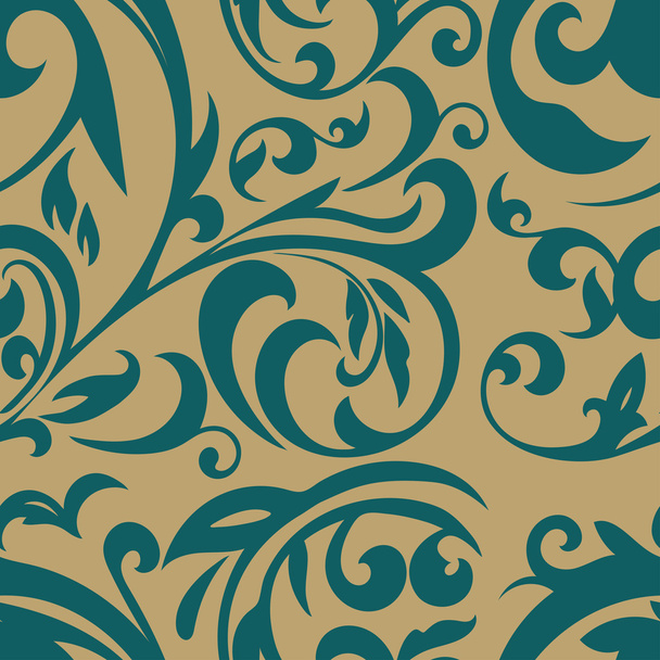 Seamless pattern with floral design. Wallpaper Baroque. - Vektor, kép