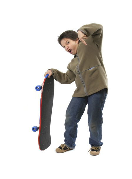 Skater boy with funny face - Fotoğraf, Görsel