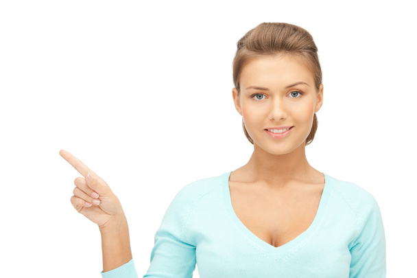 Businesswoman pointing her finger - Foto, Imagem