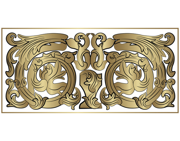 Renaissance Royal classic ornament element - Vektor, kép