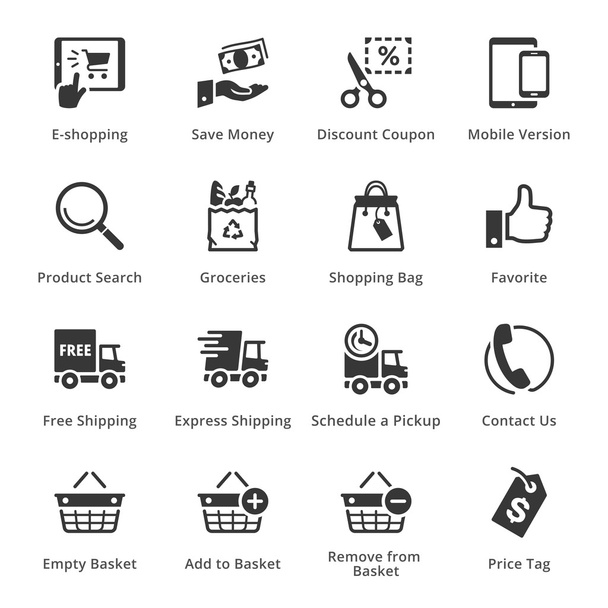 E-commerce ikony - sada 4 - Vektor, obrázek
