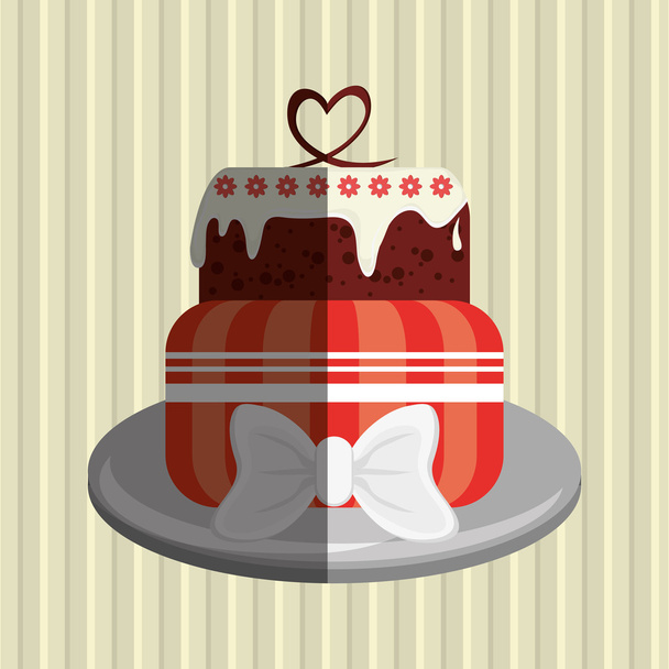 Cake icon design, vector illustration - Vektor, Bild
