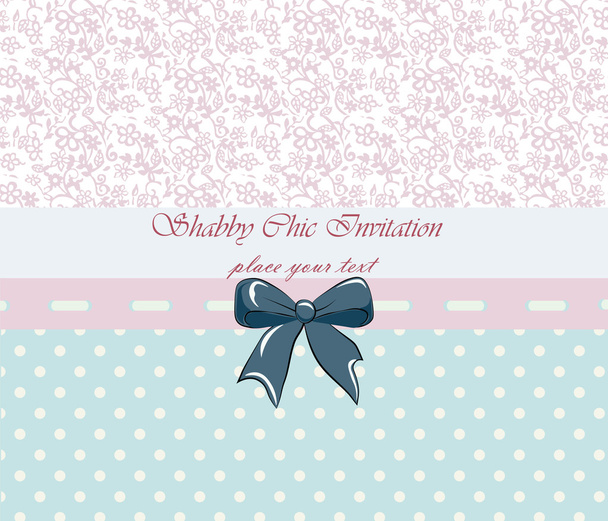 Shabby chic lace invitation - Διάνυσμα, εικόνα