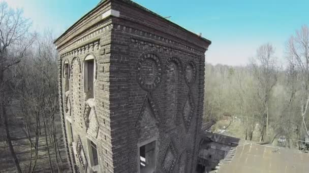Abandoned building with tower - Footage, Video