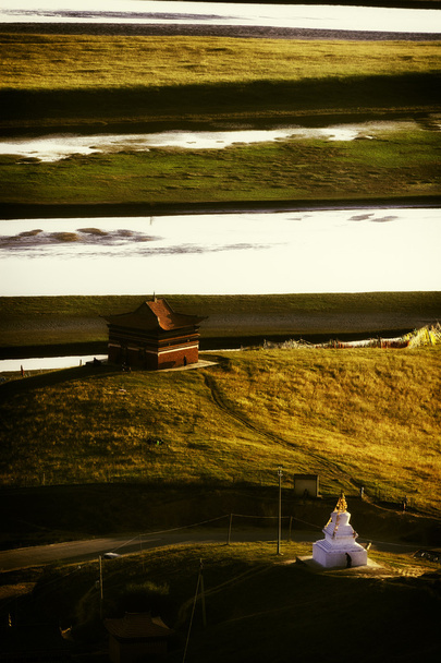 Sarı Nehir günbatımı - Fotoğraf, Görsel