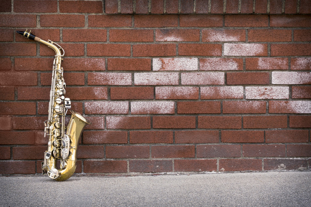 Jazzový saxofon Grunge - Fotografie, Obrázek