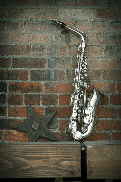 Grunge de saxophone jazz
 - Photo, image