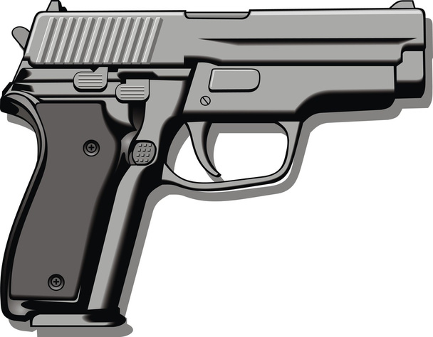 pistola de mano moderna (pistola
)  - Vector, Imagen