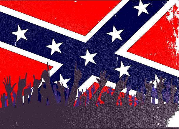 Publikum vlajka konfederace občanské války - Vektor, obrázek