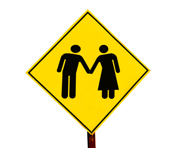 Знак чоловіків і жінок ізольовані на білому тлі
 - Фото, зображення