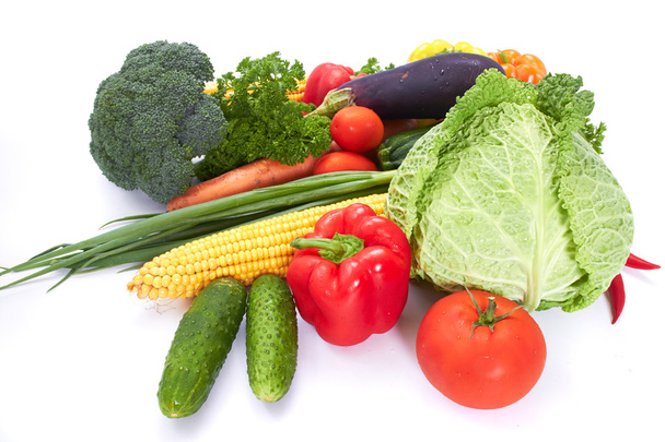 fresh vegetables on white - Photo, Image