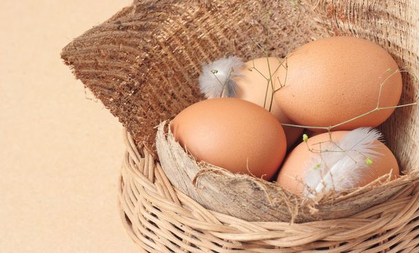 Fresh Hen Eggs - Foto, imagen