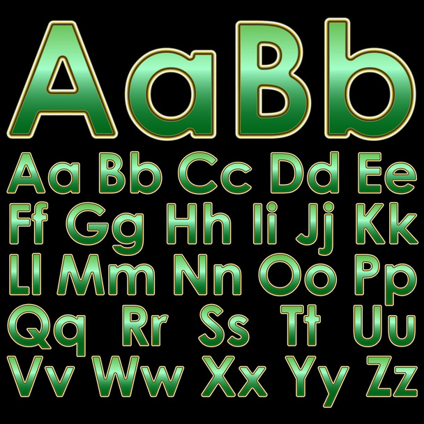 Ψευδο 3d γράμματα του αλφαβήτου - Διάνυσμα, εικόνα
