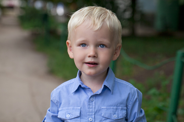 Close up, Blonde baby boy  - Φωτογραφία, εικόνα