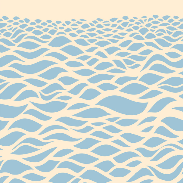 海の背景。手描き下ろしベクトル イラスト - ベクター画像