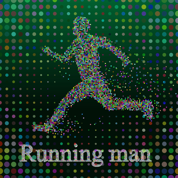 Abstract, silhouet running man - Vector, afbeelding