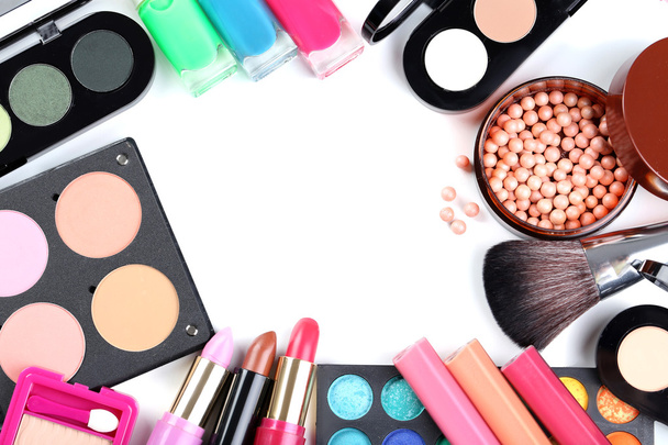 Makeup brush and cosmetics - Foto, Imagen